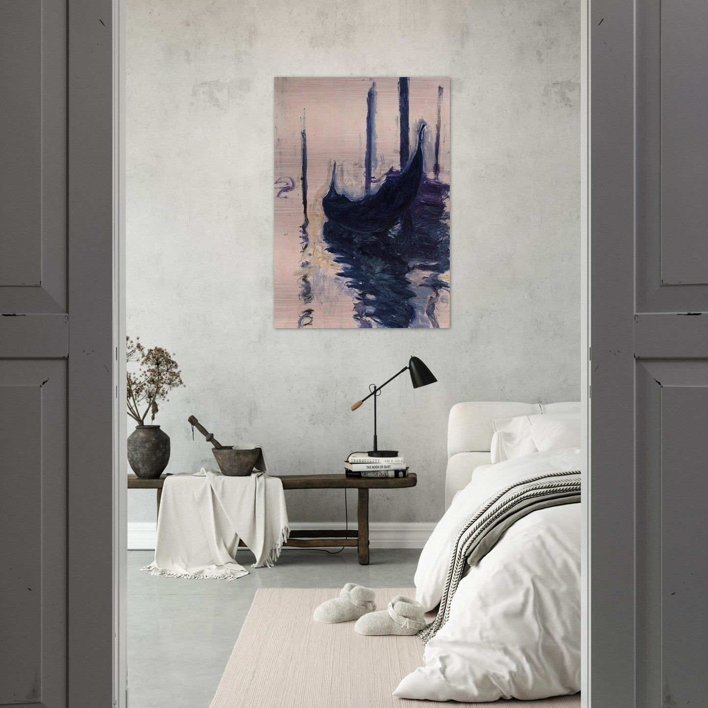 Gondola in Venice - claude monet Brushed Aluminum Print - 70x100 cm / 28x40 inches | claude monet Aluminum Print | claude monet Prints