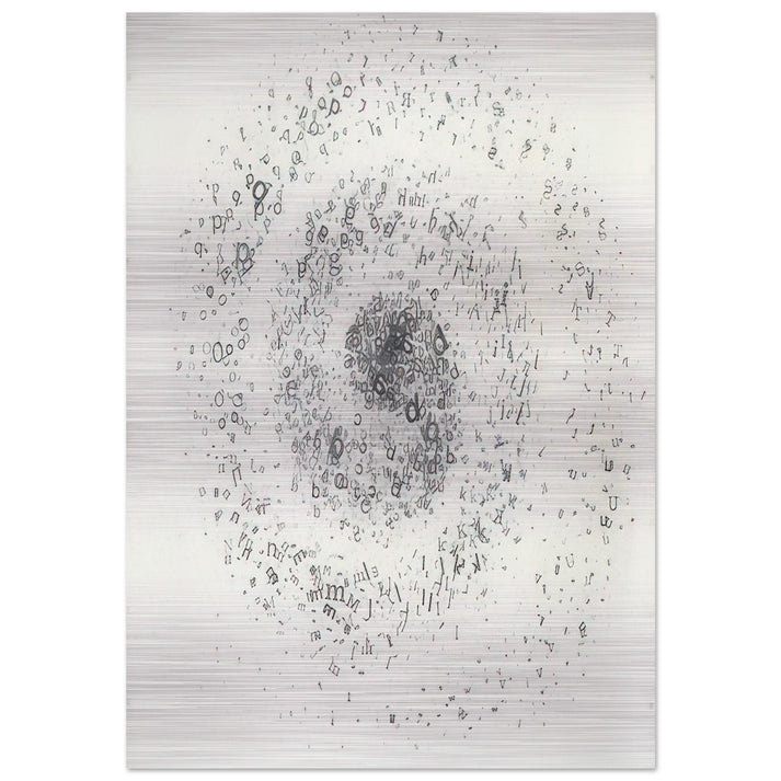 Untitled From the series Graphic Objects - 1972 - Mira Schendel Brushed Aluminum Print - 70x100 cm / 28x40 inches | Mira Schendel Aluminum Print | Mira Schendel Prints