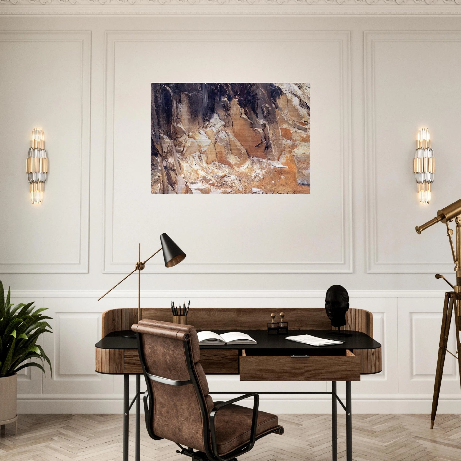 Marble Quarries at Carrara - John Singer Sargent Brushed Aluminum Print - 70x100 cm / 28x40 inches | John Singer Sargent Aluminum Print | John Singer Sargent Prints