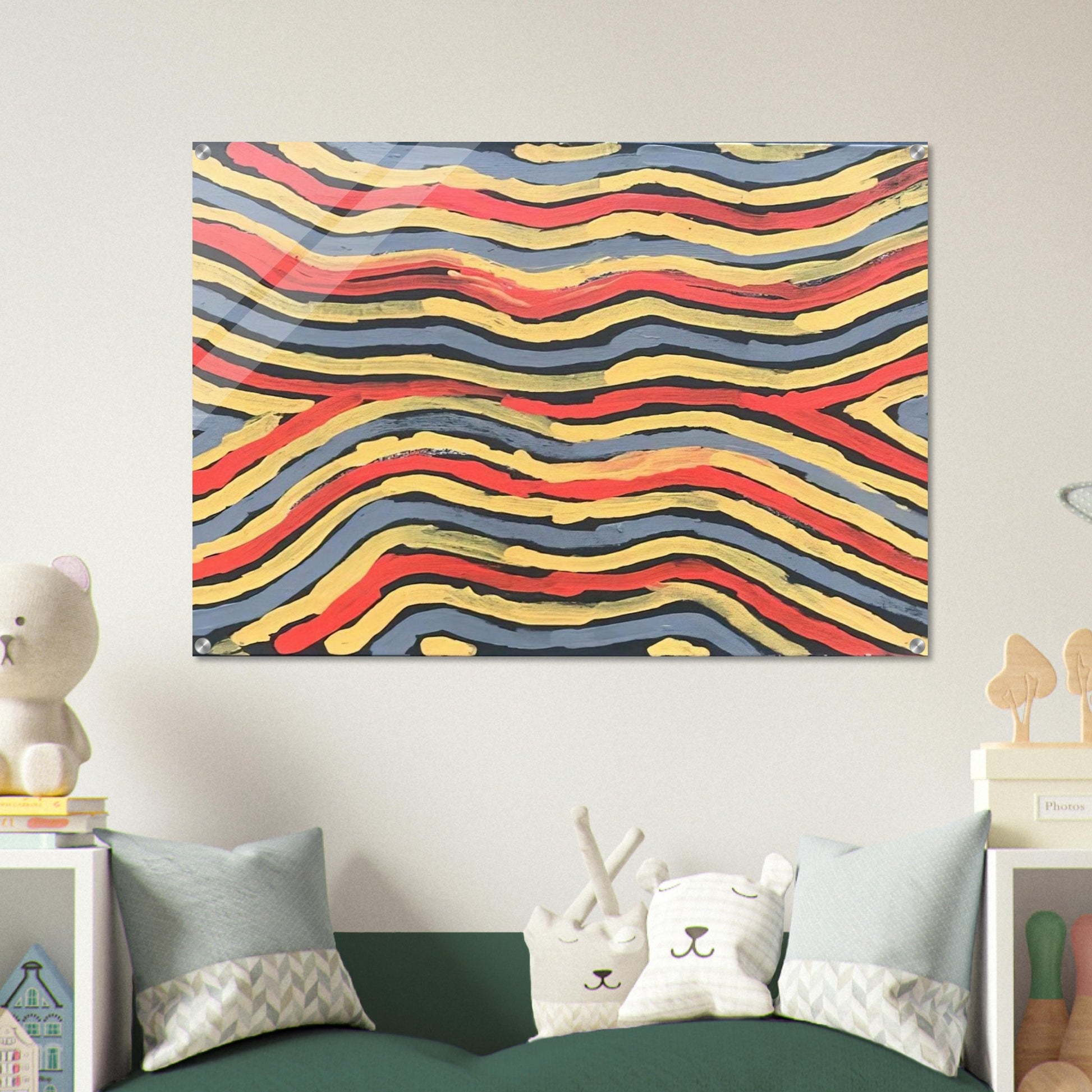 Worm Dreaming - 1997 - Clifford Possum Tjapaltjarri Acrylic Print - 70x100 cm / 28x40″ inches