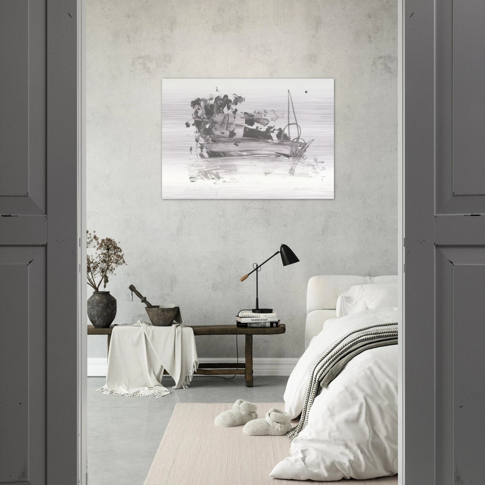 The Hero Leaves His Ship - Grace Hartigan Brushed Aluminum Print - 70x100 cm / 28x40 inches | Grace Hartigan Aluminum Print | Grace Hartigan Prints