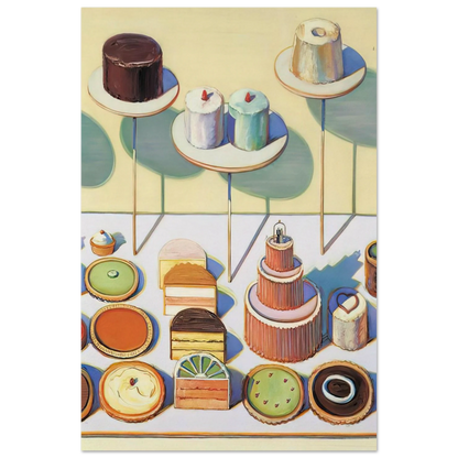 Cakes and Pies - 1995 - Wayne Thiebaud Art Prints - 100x150 cm / 40x60″ inches | Wayne Thiebaud Poster | Wayne Thiebaud Prints