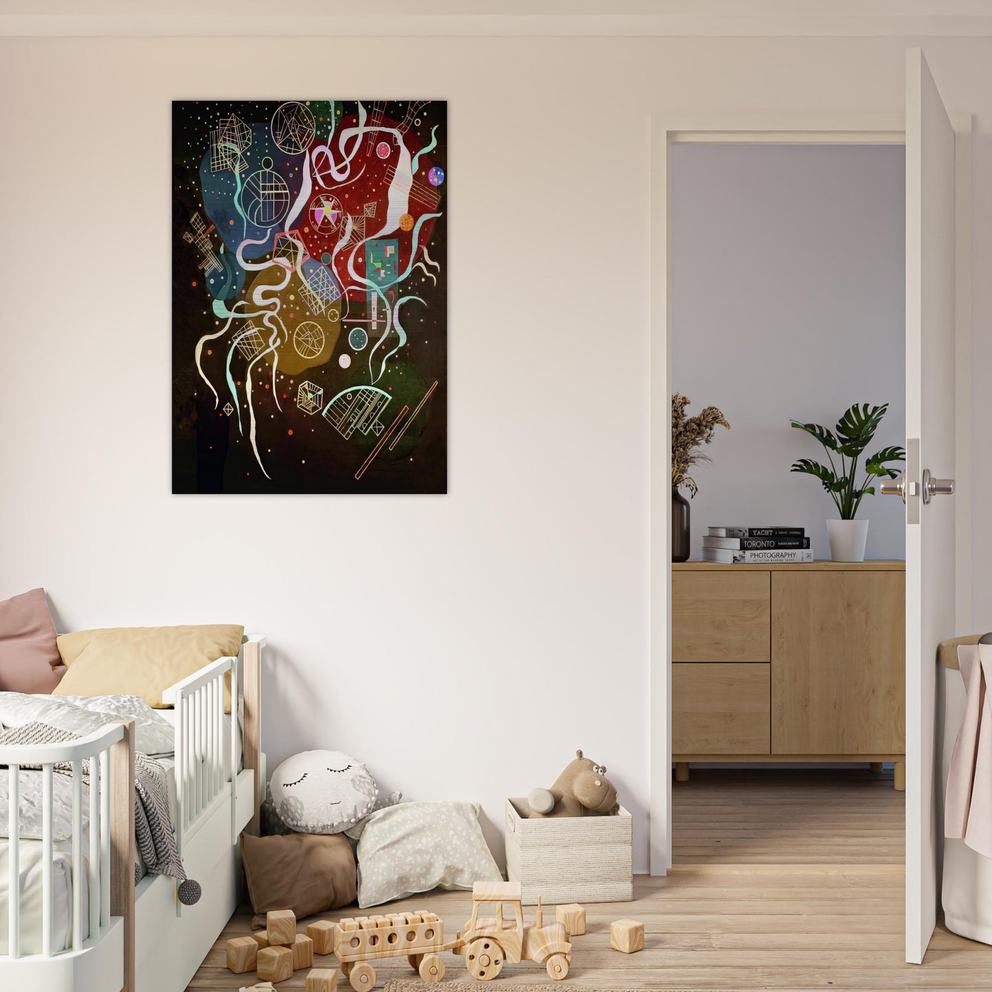 MOVEMENT I 1935 - Wassily Kandinsky Brushed Aluminum Print - 70x100 cm / 28x40 inches | Wassily Kandinsky Aluminum Print | Wassily Kandinsky Prints