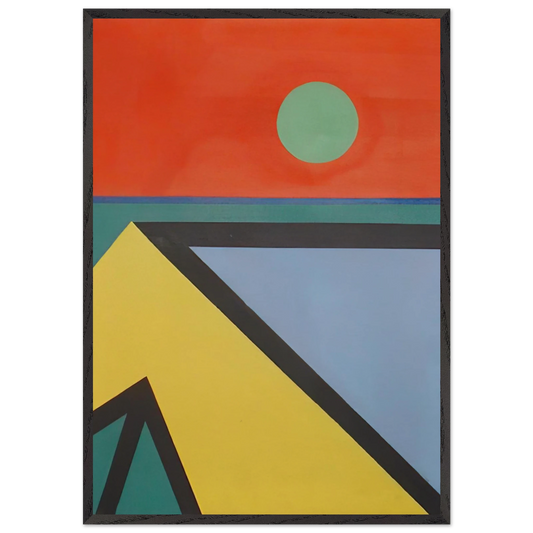 Untitled - 1965 N11 - Ronnie Landfield 70x100 cm / 28x40 inches Framed Art Print – Black Wooden Frame