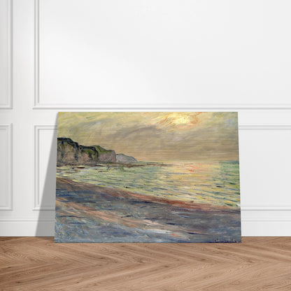Pourville, Sunset - claude monet Brushed Aluminum Print - 70x100 cm / 28x40 inches | claude monet Aluminum Print | claude monet Prints