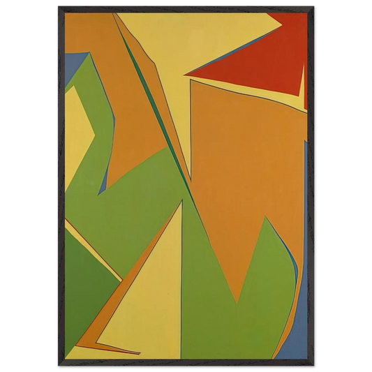 Jaune - Fernand Leduc 70x100 cm / 28x40 inches Framed Art Print – Black Wooden Frame