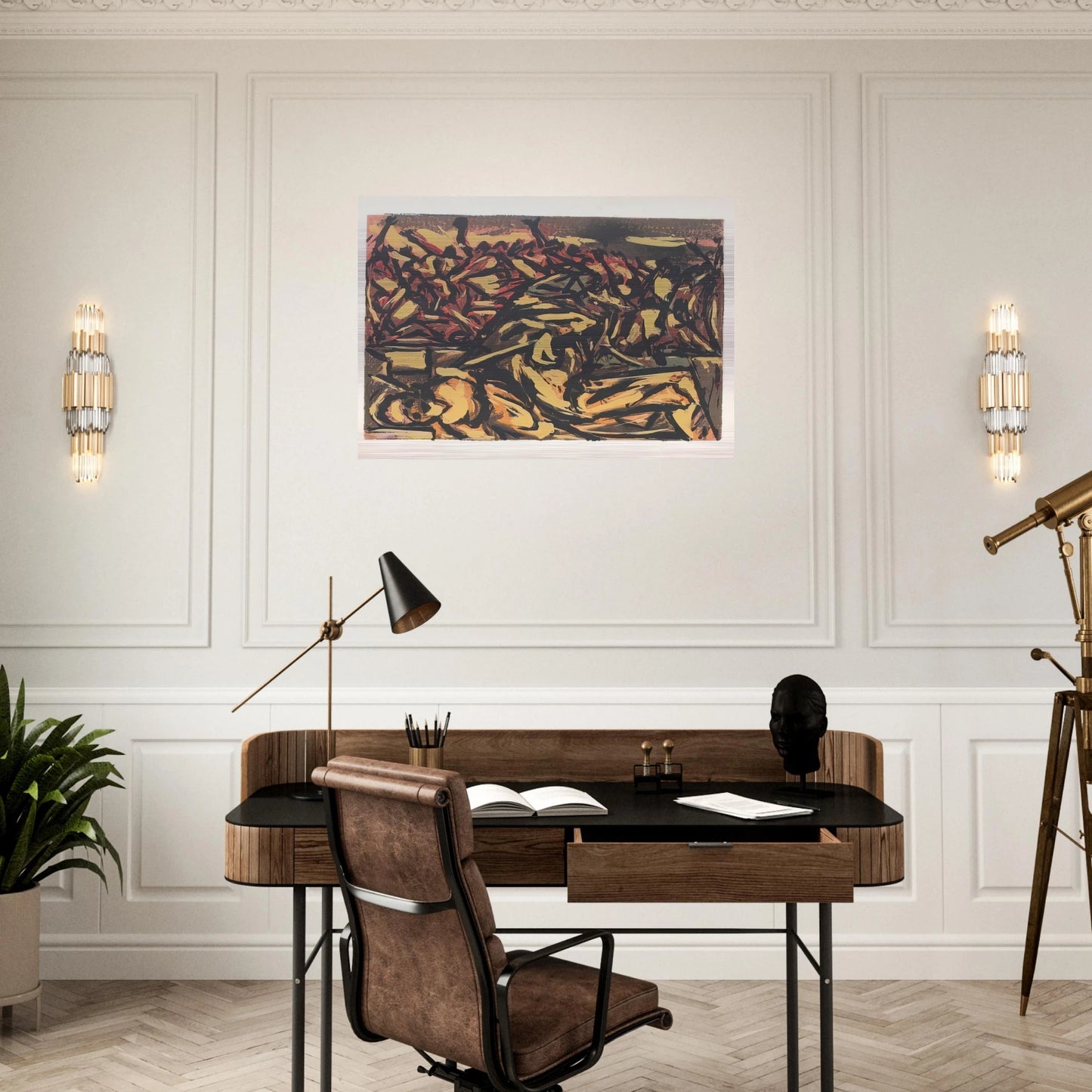 UNTITLED 1941 1 - Jackson Pollock Brushed Aluminum Print - 70x100 cm / 28x40 inches | Jackson Pollock Aluminum Print | Jackson Pollock Prints