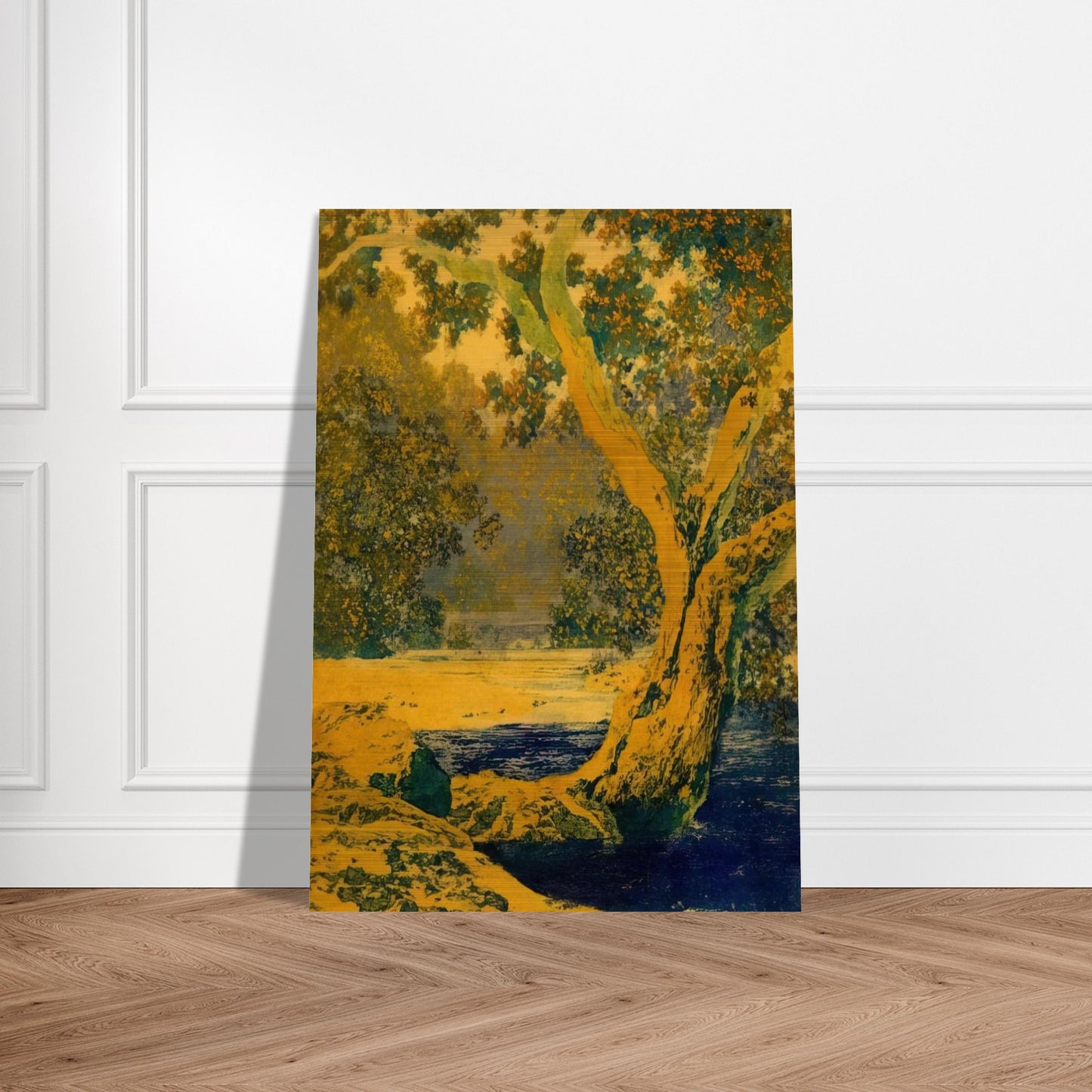 Study for Autumn Brook - Maxfield Parrish Brushed Aluminum Print - 70x100 cm / 28x40 inches | Maxfield Parrish Aluminum Print | Maxfield Parrish Prints