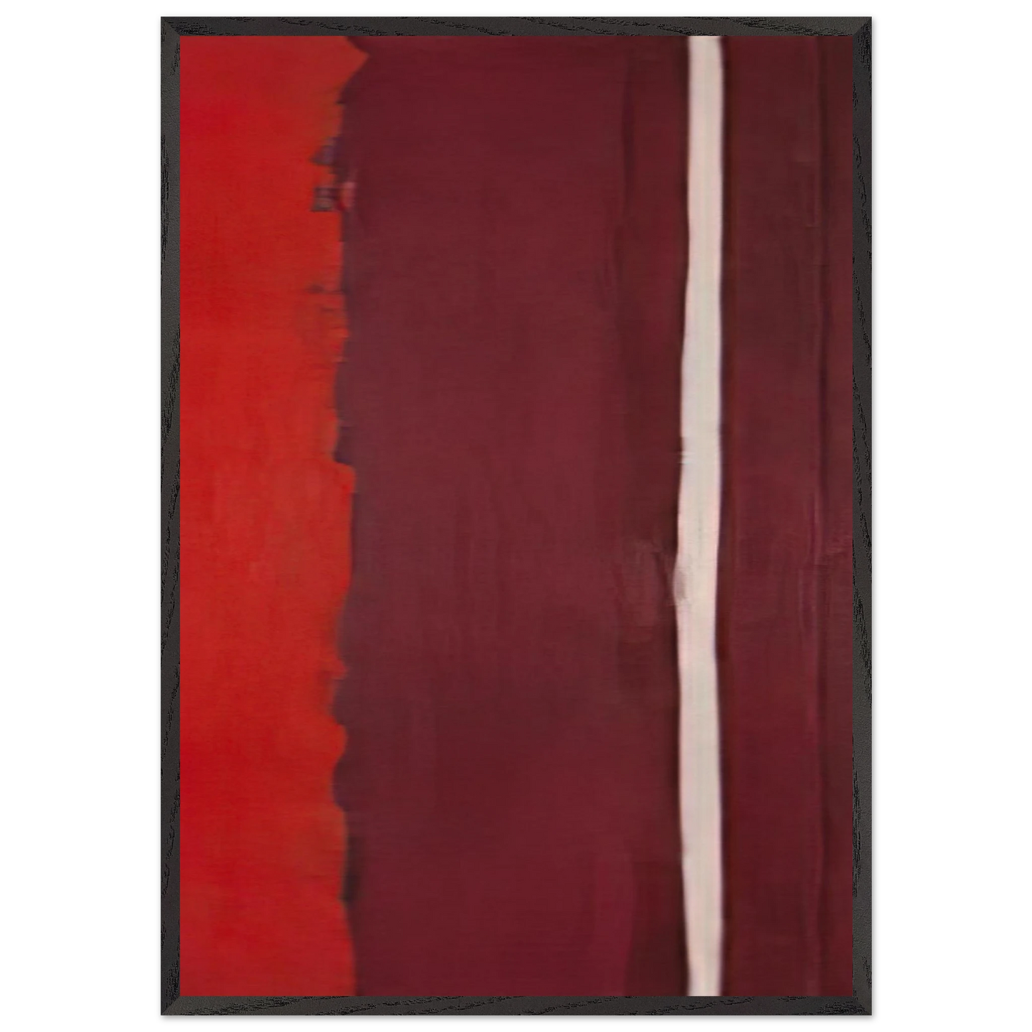 Untitled I - Barnett Newman 70x100 cm / 28x40 inches Framed Art Print – Black Wooden Frame