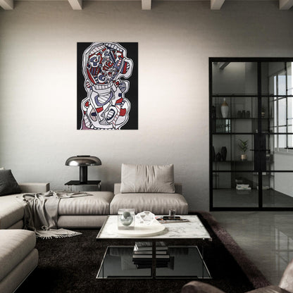 TEA VII - Jean Dubuffet Brushed Aluminum Print - 70x100 cm / 28x40 inches | Jean Dubuffet Aluminum Print | Jean Dubuffet Prints