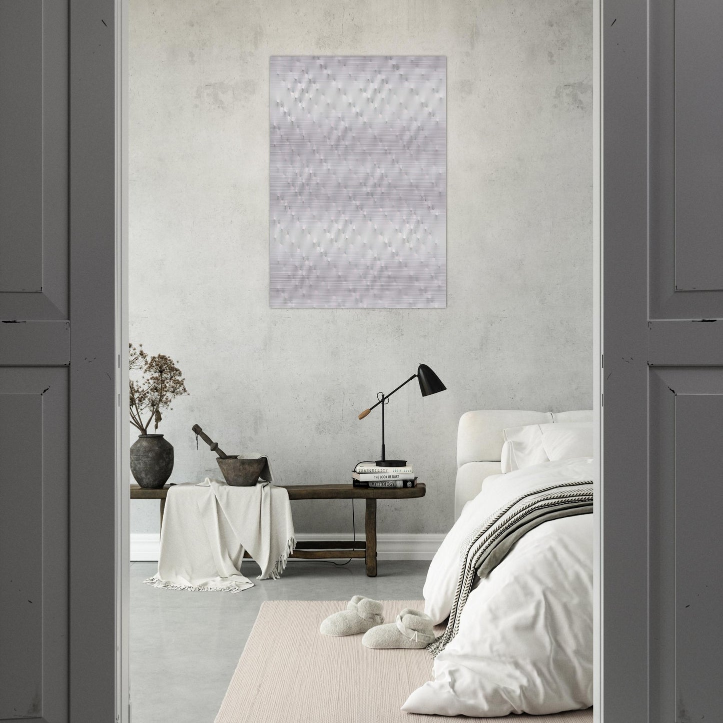 Superficie bianca - 2005 - Enrico Castellani Brushed Aluminum Print - 70x100 cm / 28x40 inches | Enrico Castellani Aluminum Print | Enrico Castellani Prints