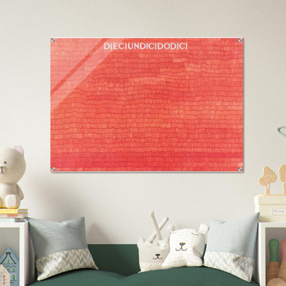 DIECIUNDICIDODICI 1980 - Alighiero Boetti Acrylic Print - 70x100 cm / 28x40″ inches