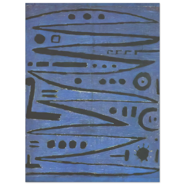 Paul Klee - HEROIC FIDDLING 1938  75x100 cm / 30x40inches Fine Art Poster