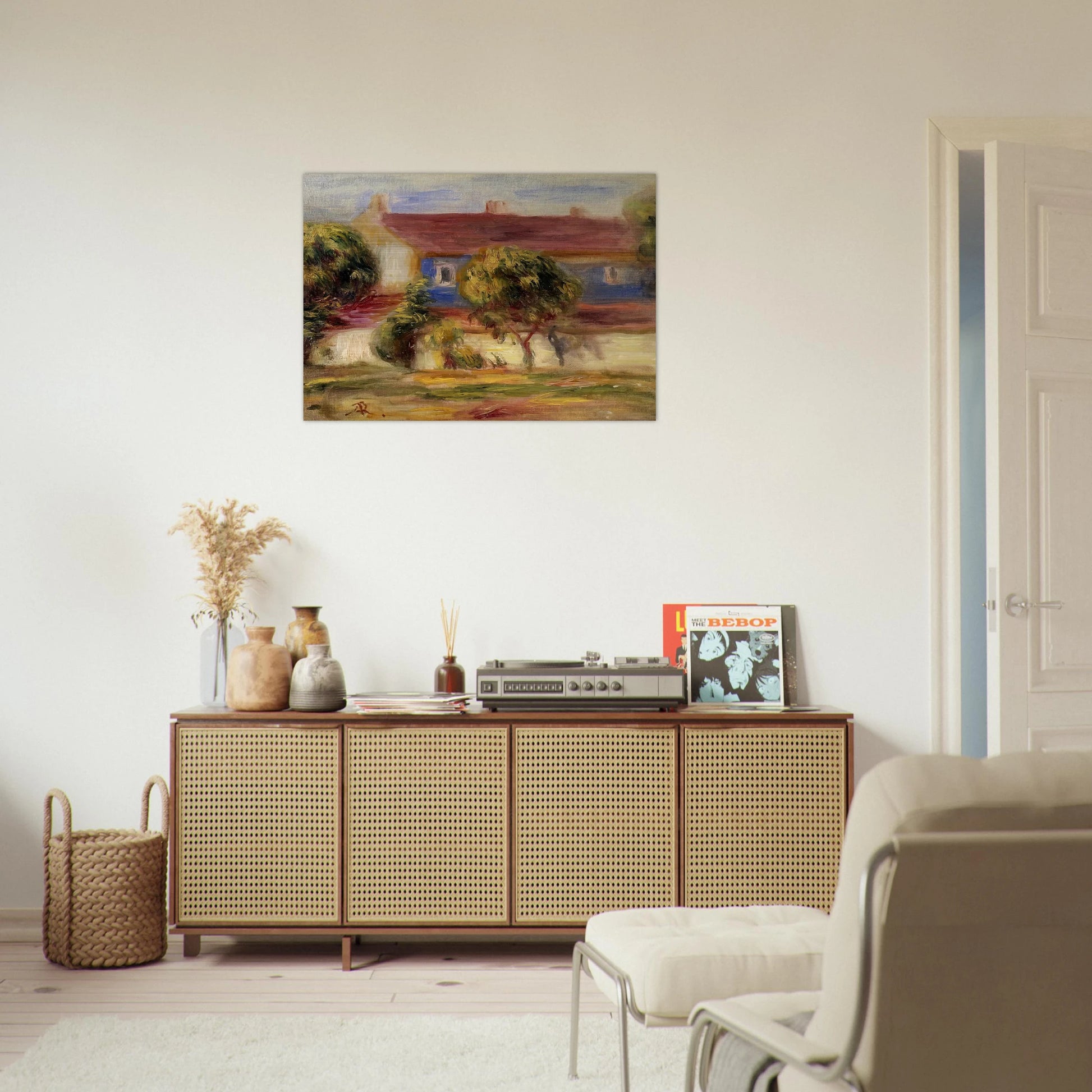 The Artist s House - Pierre-Auguste Renoir Brushed Aluminum Print - 70x100 cm / 28x40 inches | Pierre-Auguste Renoir Aluminum Print | Pierre-Auguste Renoir Prints