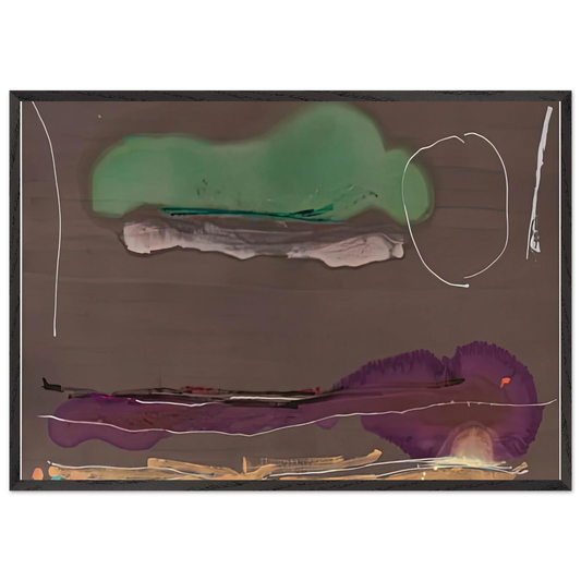 Madrid 1984- - Helen Frankenthaler 70x100 cm / 28x40 inches Framed Art Print – Black Wooden Frame