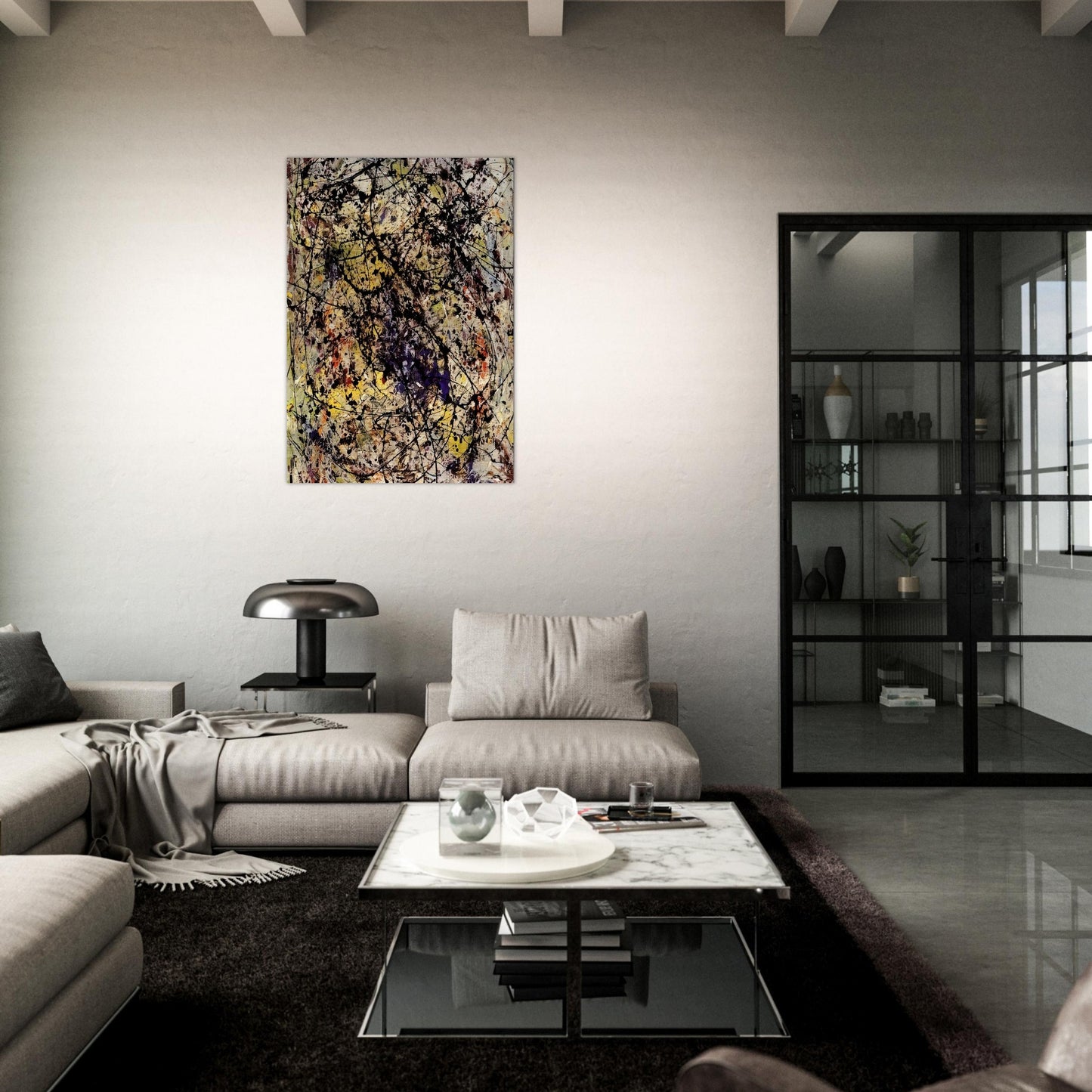 REFLECTIONS OF THE BIG DIPPER 1947 - Jackson Pollock Brushed Aluminum Print - 70x100 cm / 28x40 inches | Jackson Pollock Aluminum Print | Jackson Pollock Prints