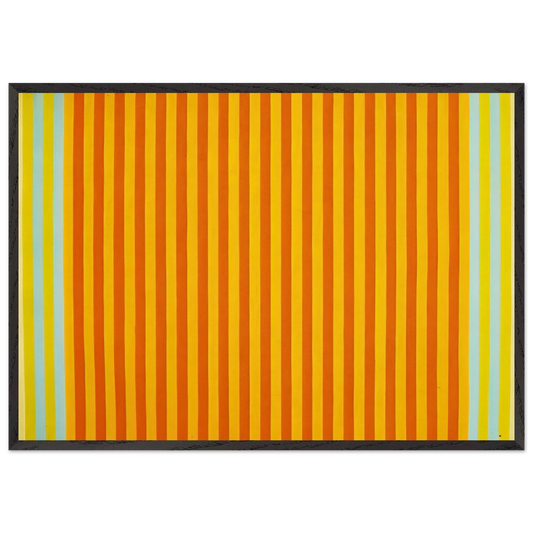Sunball - 1960 - Gene Davis 70x100 cm / 28x40 inches Framed Art Print – Black Wooden Frame
