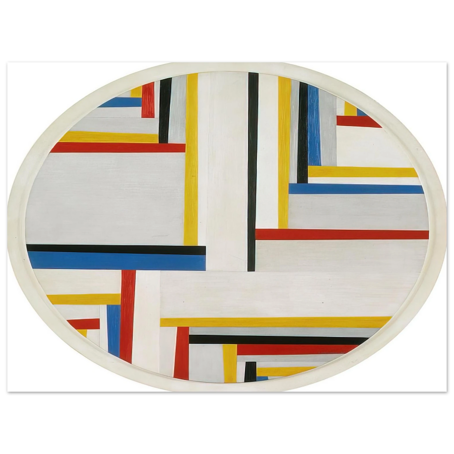 Fritz Glarner - Relational painting, Tondo #4 - 1946  75x100 cm / 30x40inches Fine Art Poster