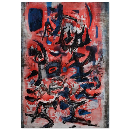 SIGNES EN MOUVEMENT 1957 - Zao Wou-Ki Brushed Aluminum Print - 70x100 cm / 28x40 inches | Zao Wou-Ki Aluminum Print | Zao Wou-Ki Prints