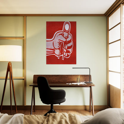 THE GRIP 1962 - Roy Lichtenstein Brushed Aluminum Print - 70x100 cm / 28x40 inches | Roy Lichtenstein Aluminum Print | Roy Lichtenstein Prints