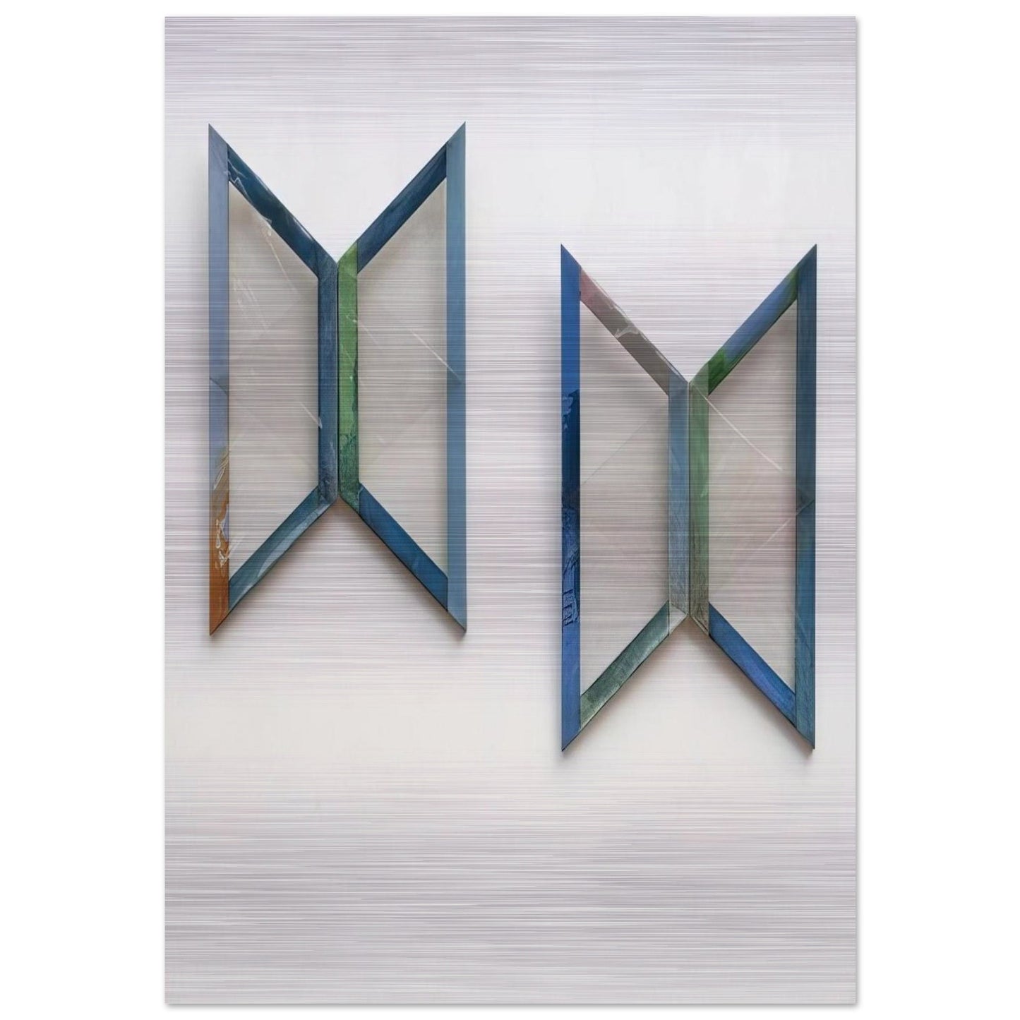 Quattro trapezi azzurri - 1978 - Carla Accardi Brushed Aluminum Print - 70x100 cm / 28x40 inches | Carla Accardi Aluminum Print | Carla Accardi Prints