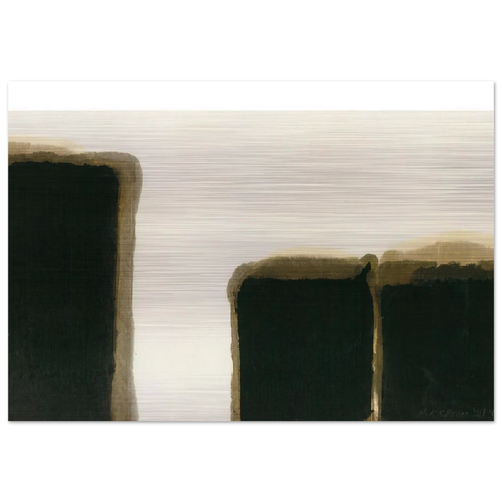 Burnt Umber  Ultramarine I - 1981 - Yun Hyong-keun Brushed Aluminum Print - 70x100 cm / 28x40 inches | Yun Hyong-keun Aluminum Print | Yun Hyong-keun Prints