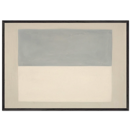 Rain  Study  - Agnes Martin 70x100 cm / 28x40 inches Framed Art Print – Black Wooden Frame