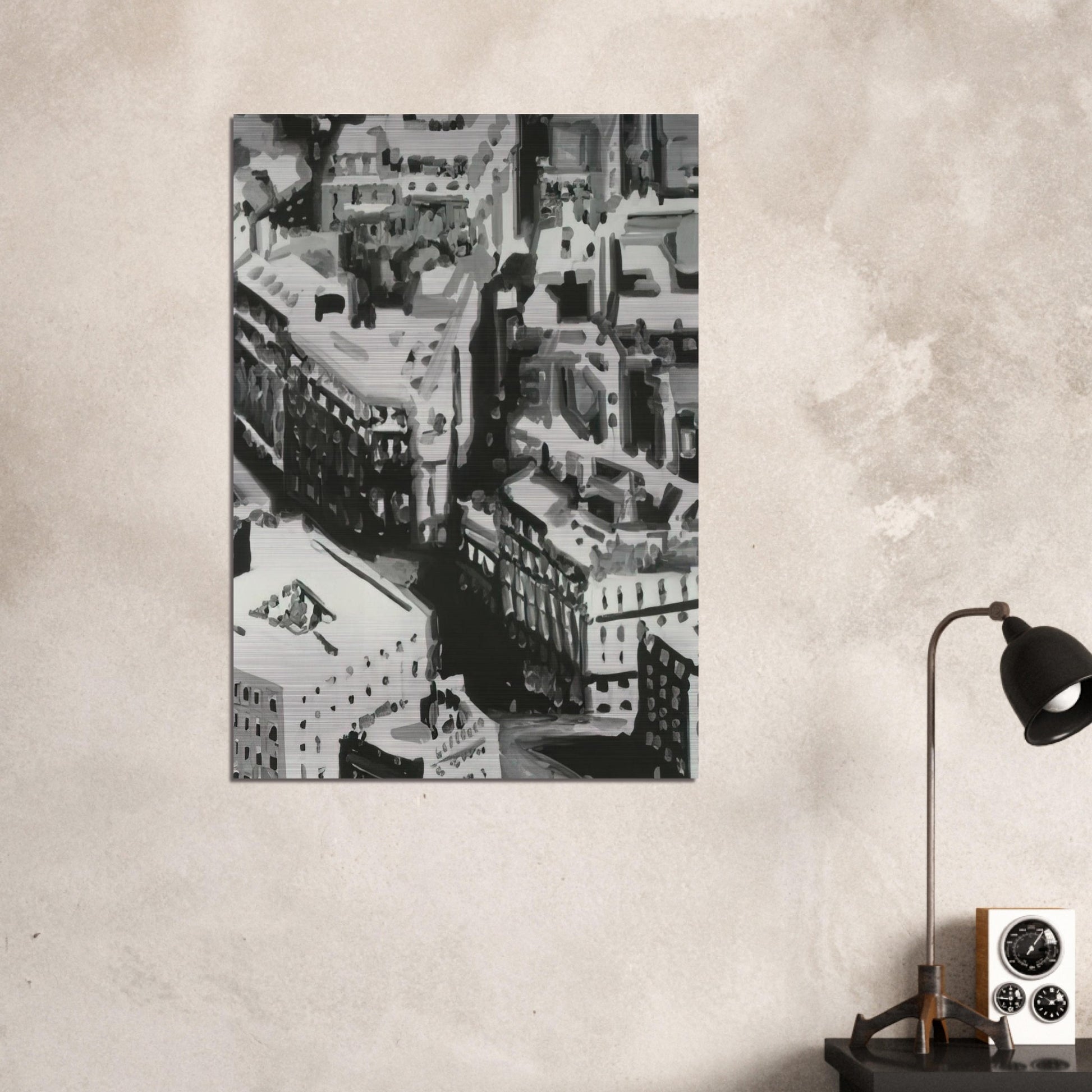 TOWNSCAPE P1 1968 - Gerhard Richter Brushed Aluminum Print - 70x100 cm / 28x40 inches | Gerhard Richter Aluminum Print | Gerhard Richter Prints