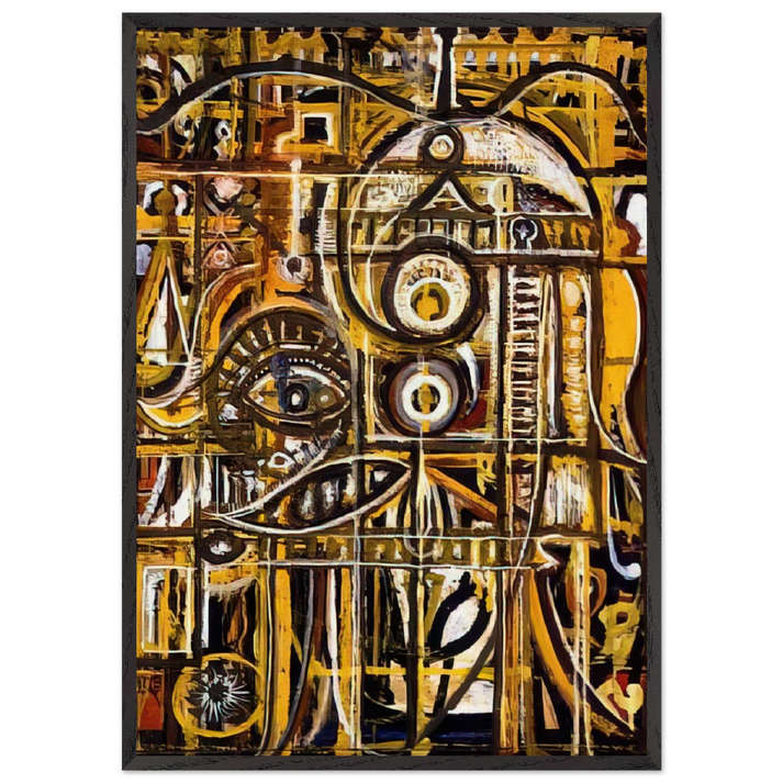 Abstract Eye - Richard Pousette-Dart 70x100 cm / 28x40 inches Framed Art Print – Black Wooden Frame