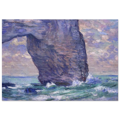 The Manneport, Seen from Below - claude monet Brushed Aluminum Print - 70x100 cm / 28x40 inches | claude monet Aluminum Print | claude monet Prints