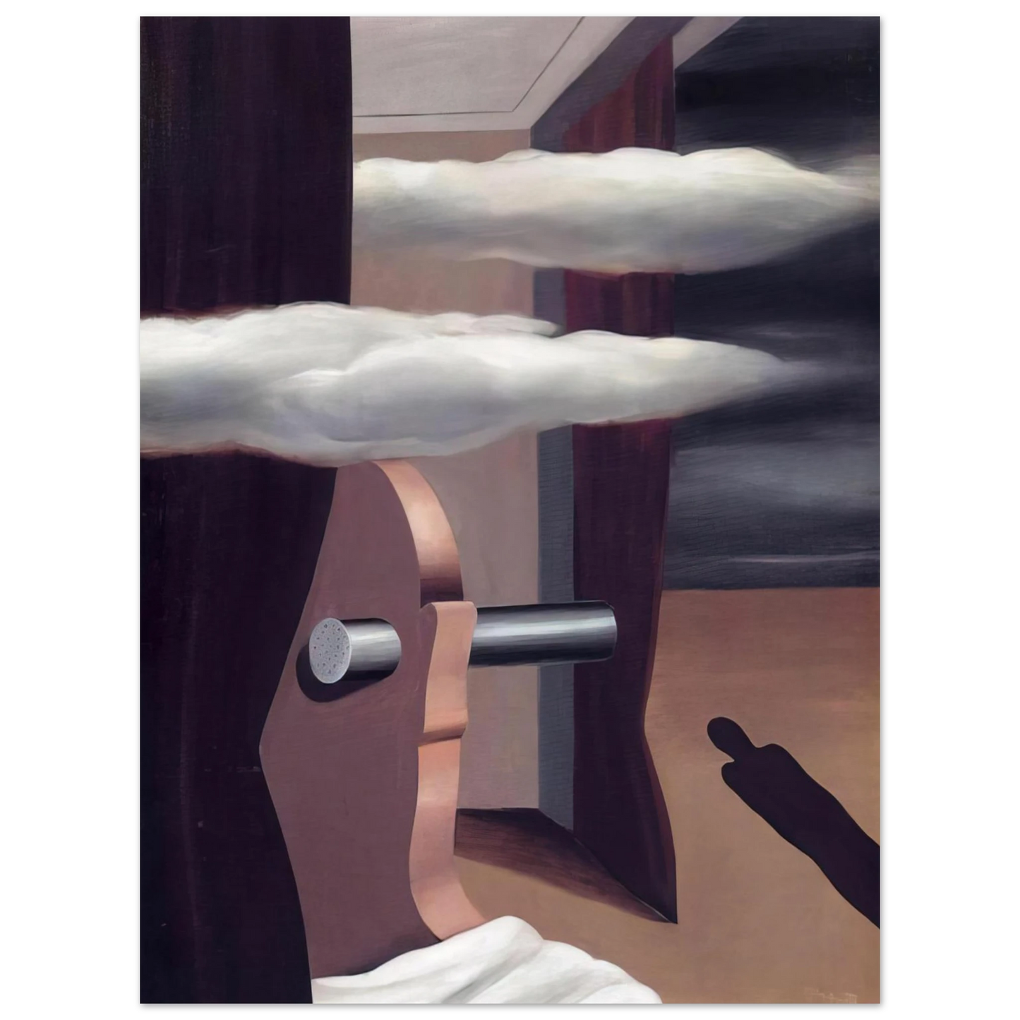 Rene Magritte - THE CATAPULT OF DESERT 1926  75x100 cm / 30x40inches Fine Art Poster