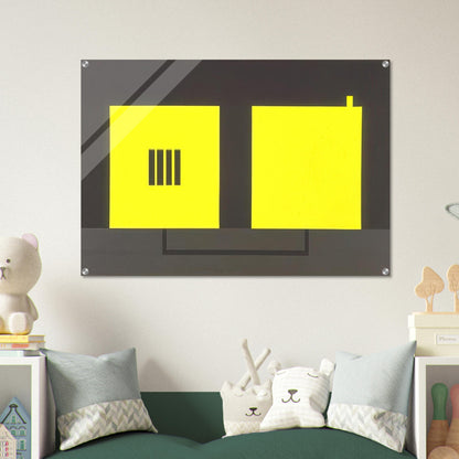 Prison  Cell with Smokestack  Conduit - 1985 - Peter Halley Acrylic Print - 70x100 cm / 28x40″ inches | Peter Halley Wall Art | Peter Halley Prints