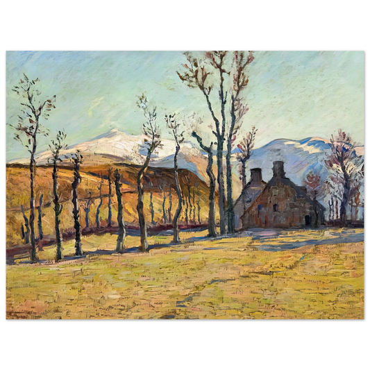 Armand Guillaumin - Cottages in a landscape  75x100 cm / 30x40inches Fine Art Poster