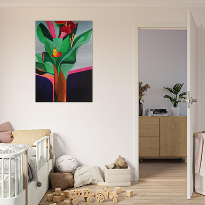 Flores - 1971 - Aldemir Martins Brushed Aluminum Print - 70x100 cm / 28x40 inches | Aldemir Martins Aluminum Print | Aldemir Martins Prints