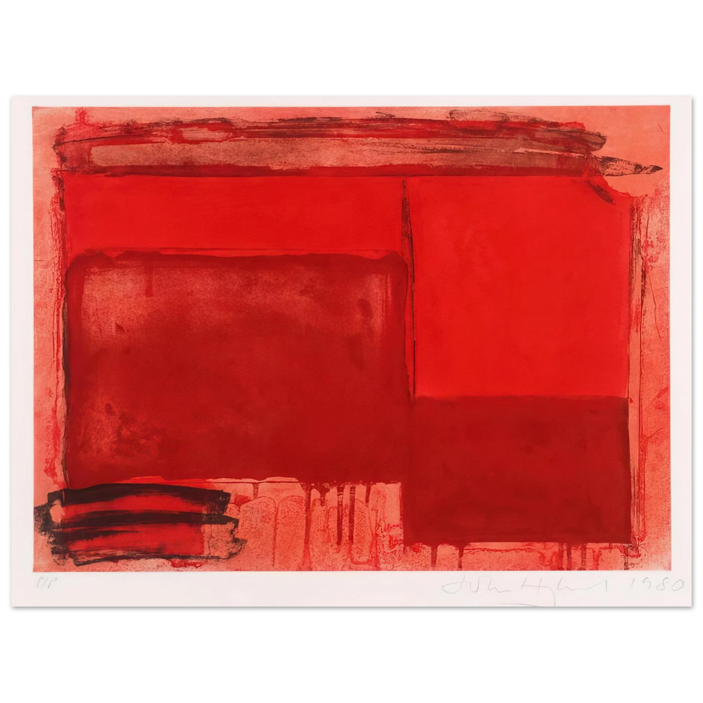 John Hoyland - Tembi - 1980  75x100 cm / 30x40inches Fine Art Poster