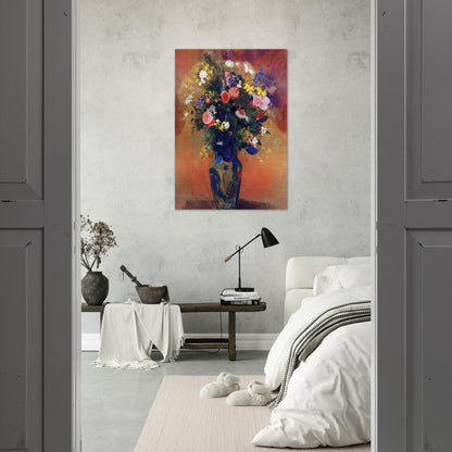 LARGE BOUQUET OF WILD FLOWERS - Odilon Redon Brushed Aluminum Print - 70x100 cm / 28x40 inches | Odilon Redon Aluminum Print | Odilon Redon Prints