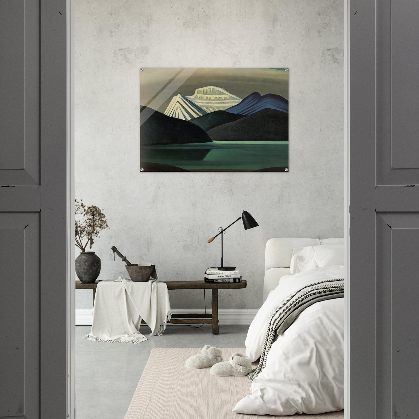 Mountains and Lake - 1929 - Lawren Harris Acrylic Print - 70x100 cm / 28x40″ inches