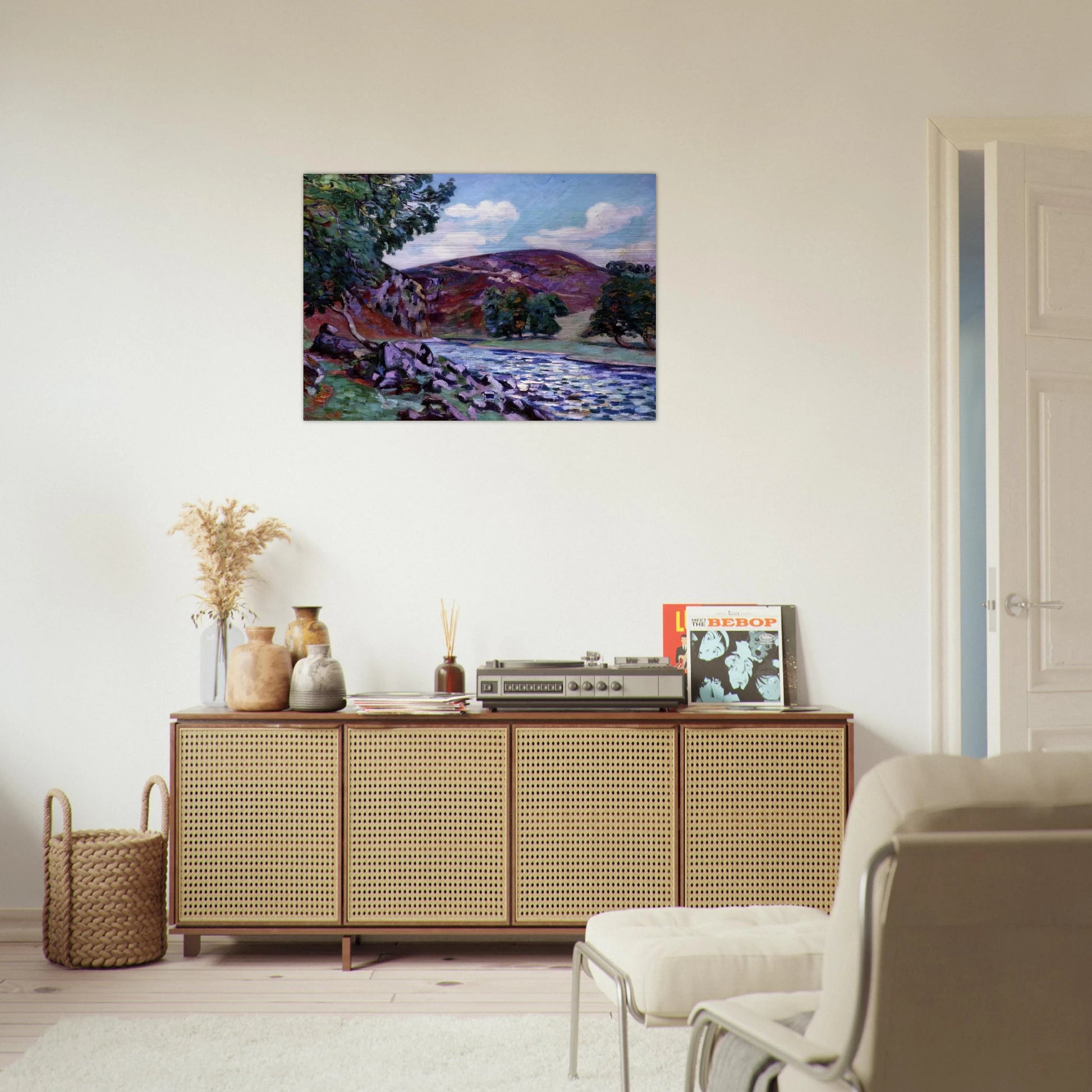 Paysage à Crozant - 1900 - Armand Guillaumin Brushed Aluminum Print - 70x100 cm / 28x40 inches | Armand Guillaumin Aluminum Print | Armand Guillaumin Prints