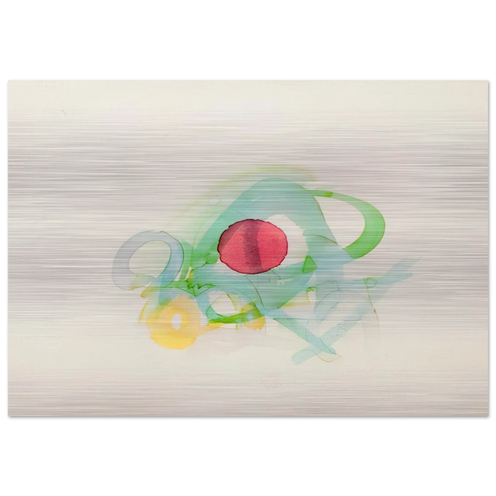 UNTITLED RED GREEN YELLOW AND BLUE - Luis Feito Brushed Aluminum Print - 70x100 cm / 28x40 inches | Luis Feito Aluminum Print | Luis Feito Prints