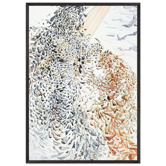 OPPOSITION - Salvador Dali 70x100 cm / 28x40 inches Framed Art Print – Black Wooden Frame