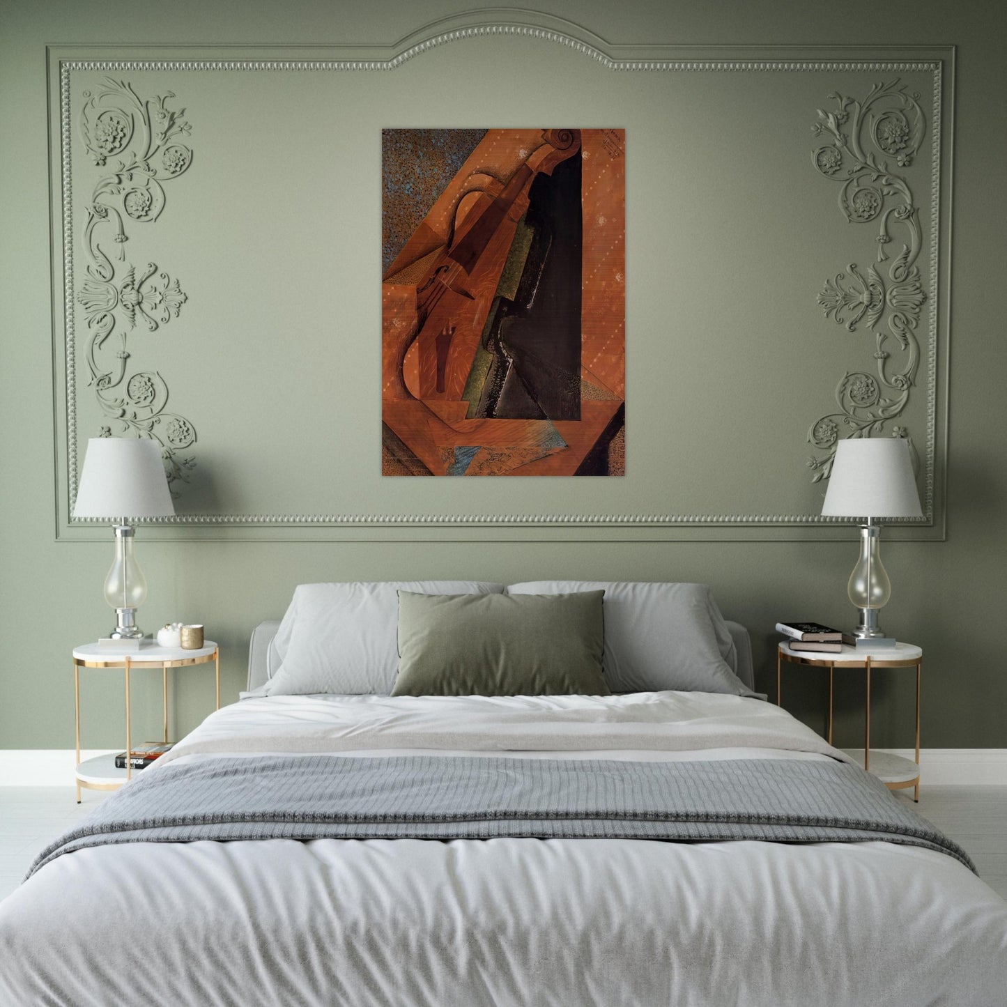 THE VIOLIN 1914 - Juan Gris Brushed Aluminum Print - 70x100 cm / 28x40 inches | Juan Gris Aluminum Print | Juan Gris Prints