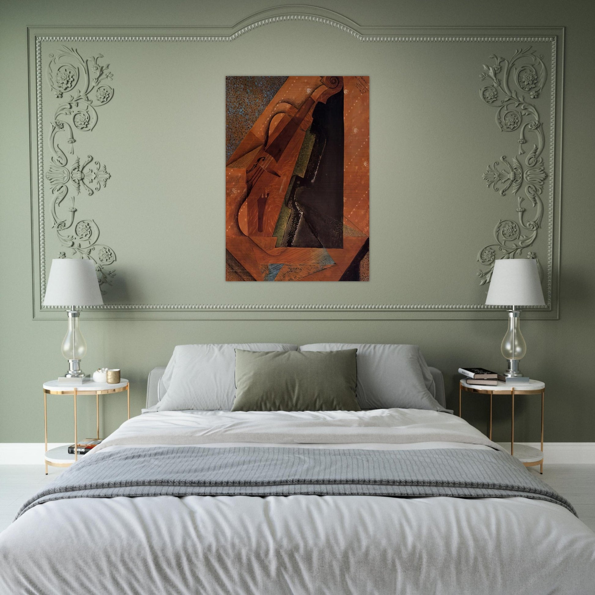 THE VIOLIN 1914 - Juan Gris Brushed Aluminum Print - 70x100 cm / 28x40 inches | Juan Gris Aluminum Print | Juan Gris Prints