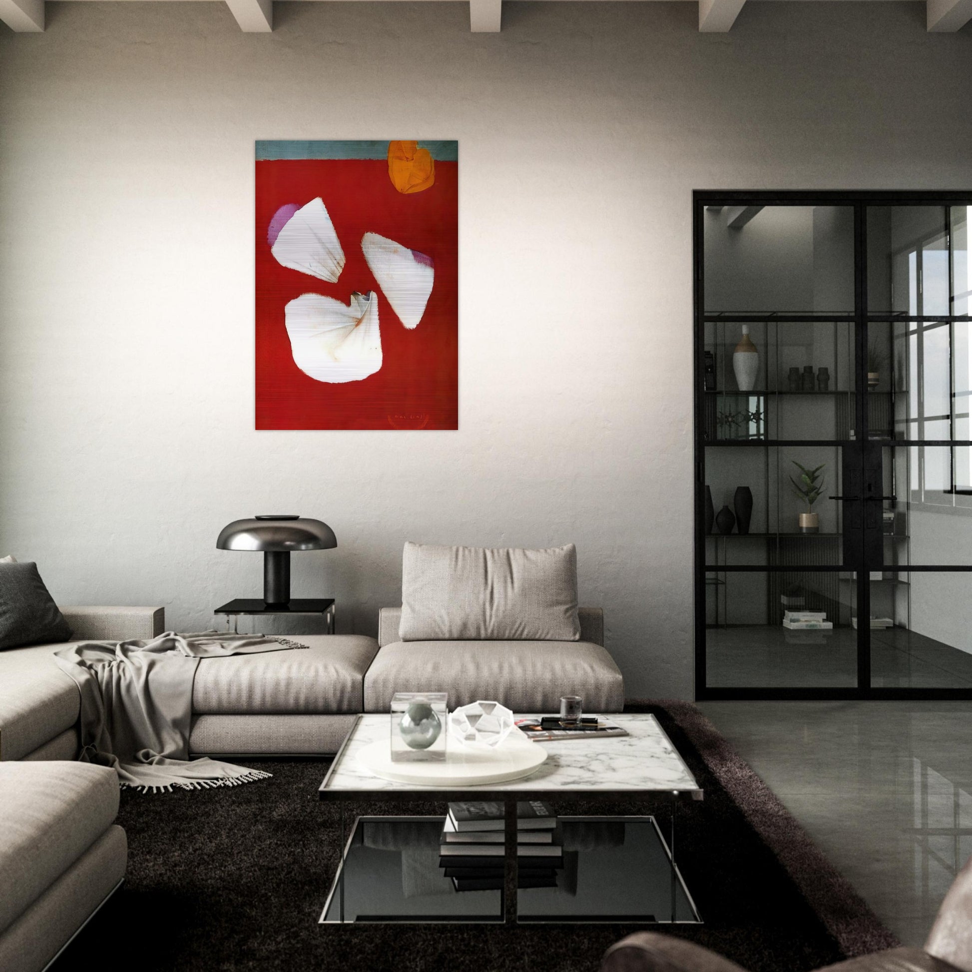 Shells and Flowers - Max Ernst Brushed Aluminum Print - 70x100 cm / 28x40 inches | Max Ernst Aluminum Print | Max Ernst Prints