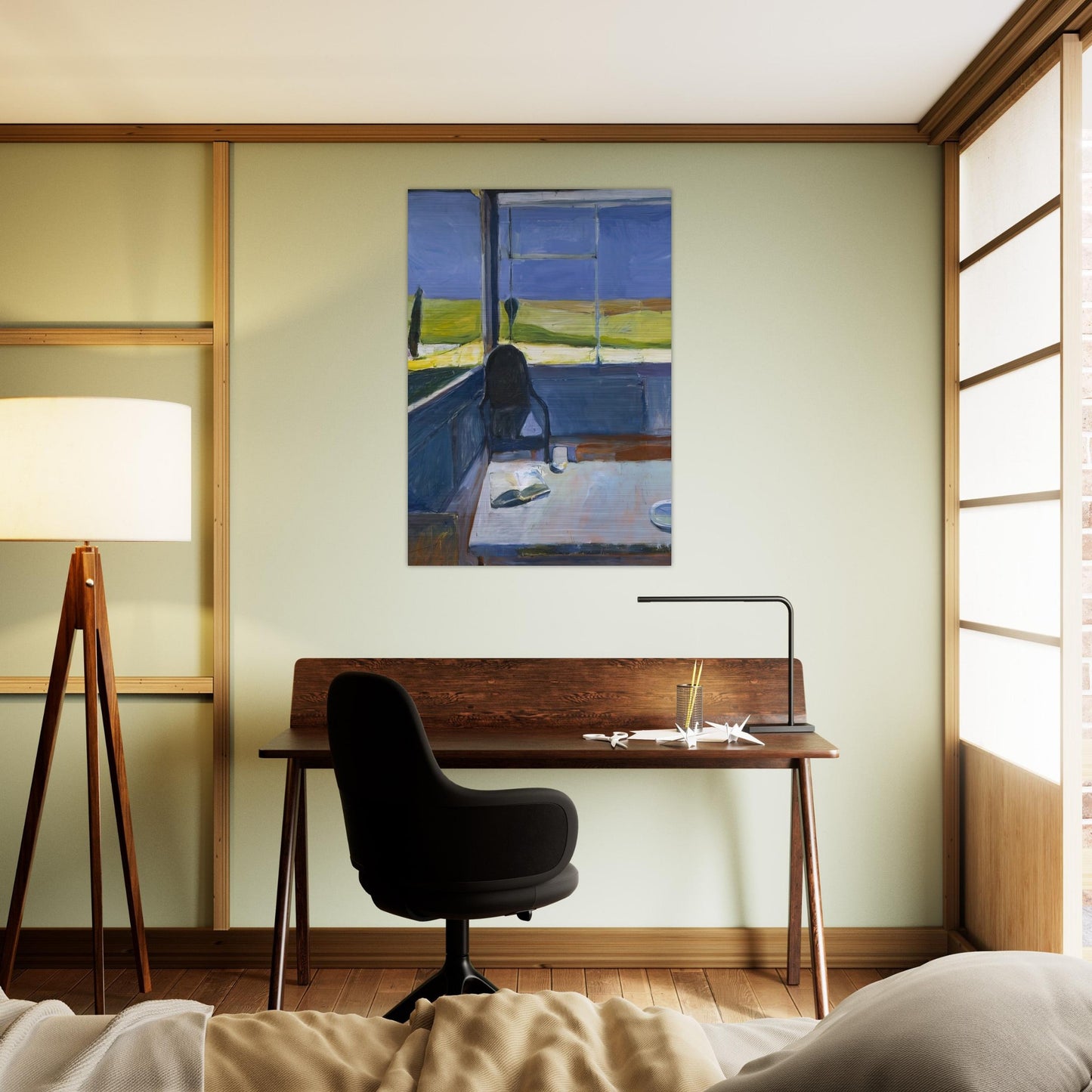 Interior with Book - Richard Diebenkorn Brushed Aluminum Print - 70x100 cm / 28x40 inches | Richard Diebenkorn Aluminum Print | Richard Diebenkorn Prints