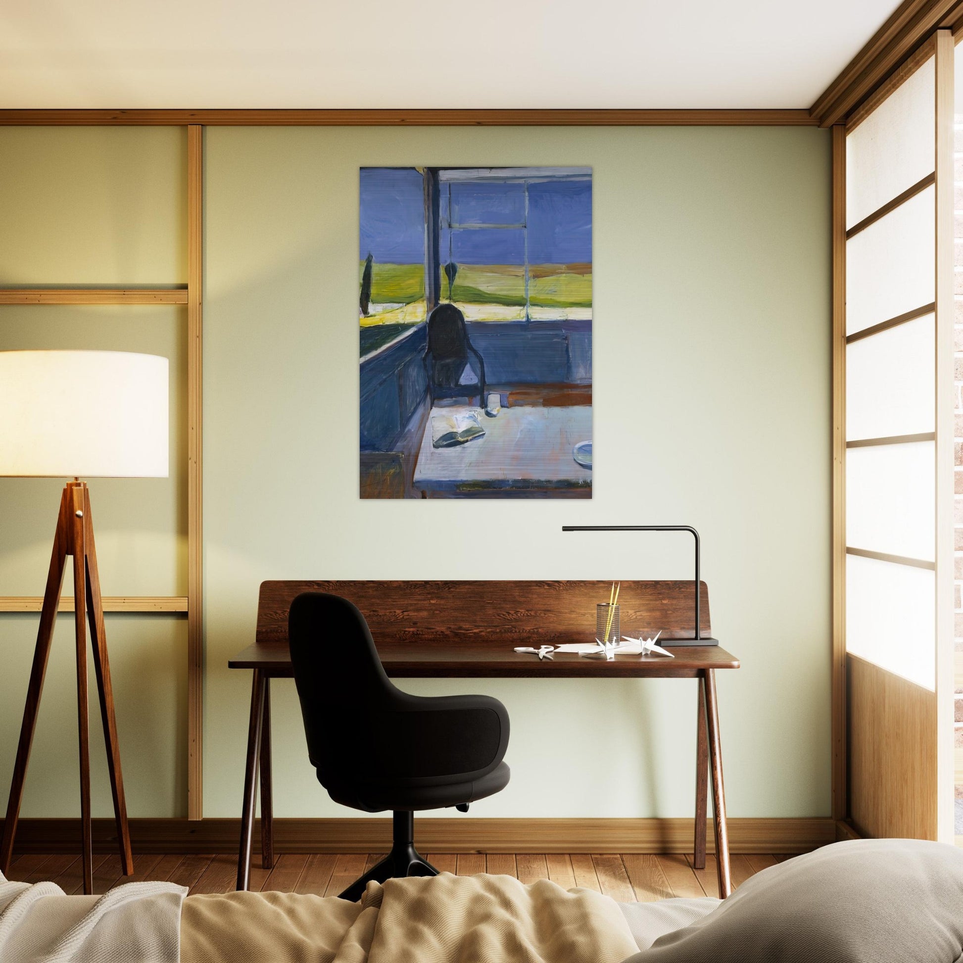 Interior with Book - Richard Diebenkorn Brushed Aluminum Print - 70x100 cm / 28x40 inches | Richard Diebenkorn Aluminum Print | Richard Diebenkorn Prints