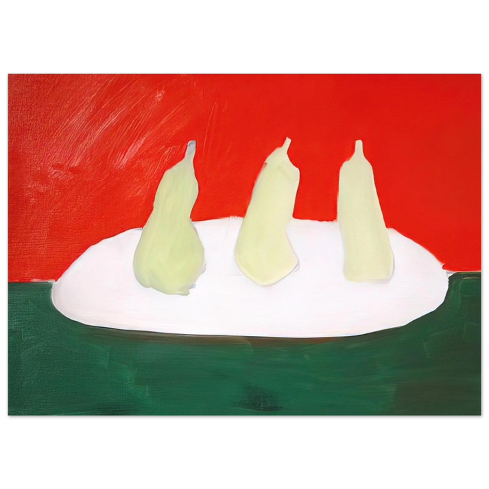 Nicolas de Stael - Nature morte, poires, fond vert et orange - Art Informel Fine Art Poster