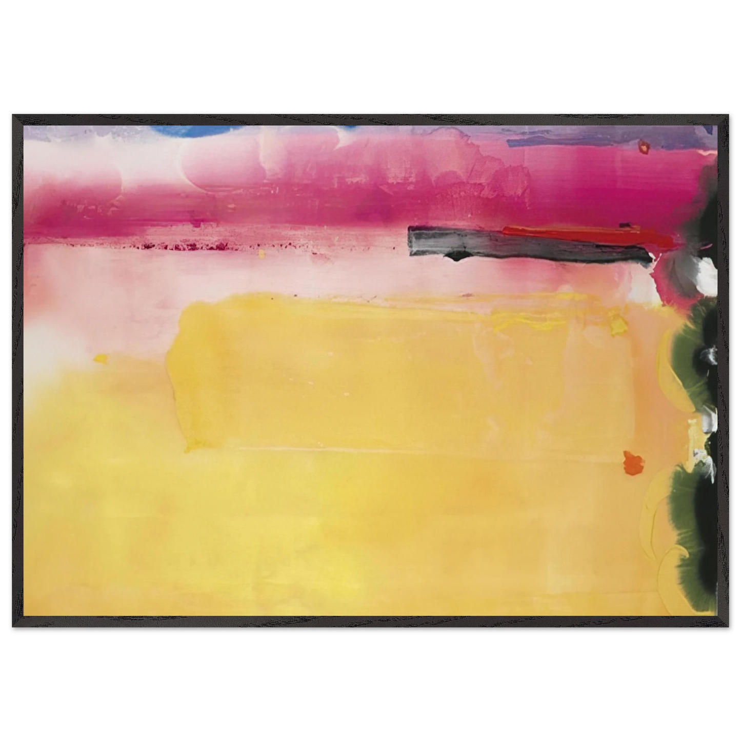Helen Frankenthaler - Black-Eyed Susan - 1988 Wall art - 30x40 cm / 12x16 inches - Premium Wooden Framed Poster With Fine Art Paper-canvas - White frame