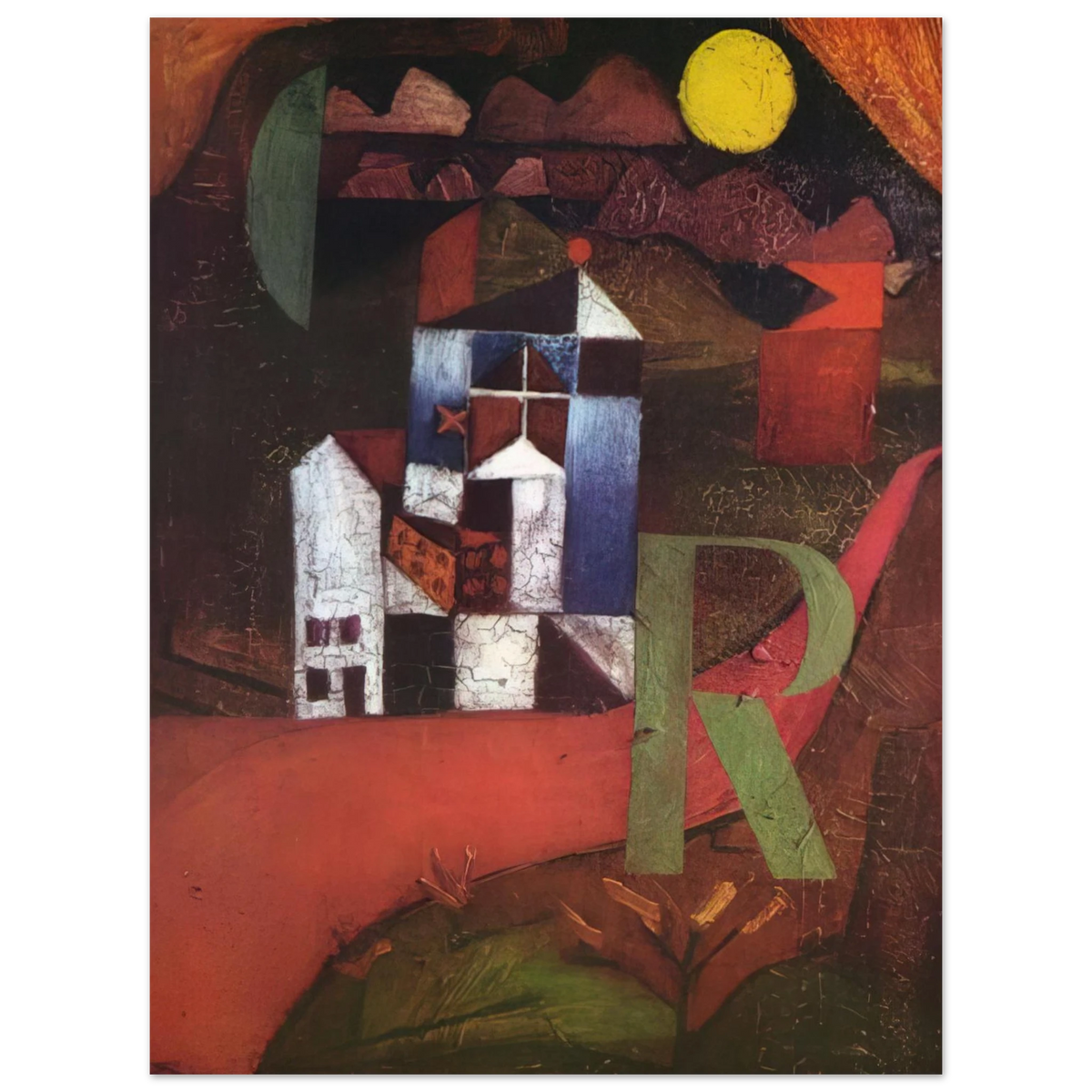 Paul Klee - VILLA R 1919  75x100 cm / 30x40inches Fine Art Poster