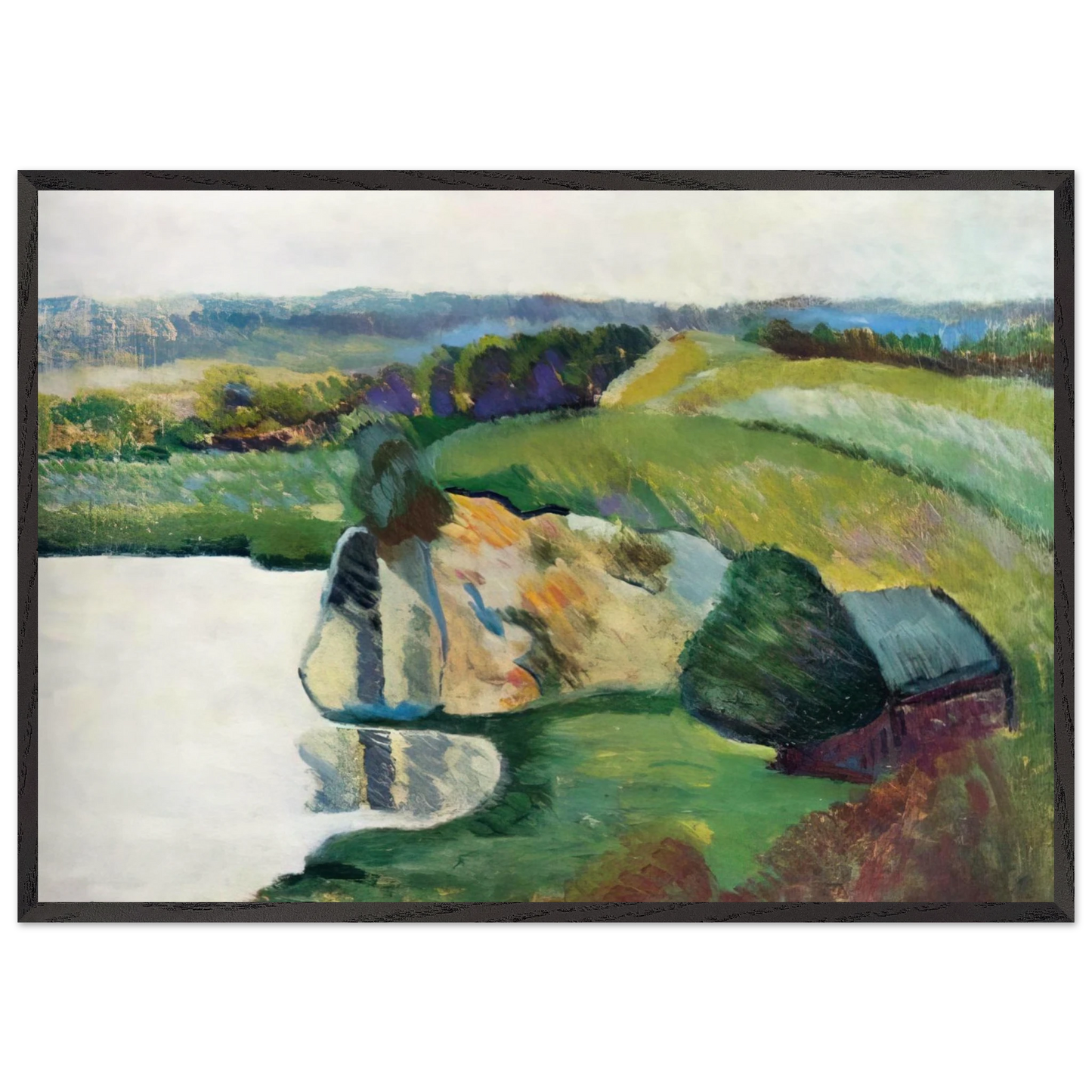 TYNIEC 1912 - Moise Kisling 70x100 cm / 28x40 inches Framed Art Print – Black Wooden Frame