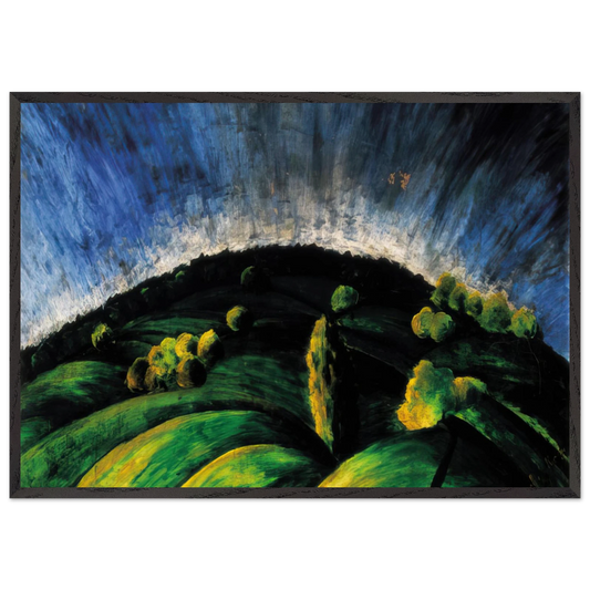 Mountains of Buda - Laszlo Moholy-Nagy 70x100 cm / 28x40 inches Framed Art Print – Black Wooden Frame